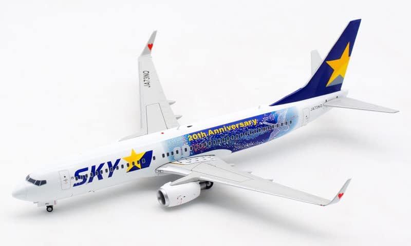 Авиокомпания JC Wings Skymark отбелязва 20-та годишнина от освобождаването на Готовите модели на самолети Боинг B737-800 JA73NQ 1:200, НАПРАВЕН ПОД НАТИСК