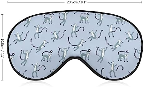 Лемури с дълги полосатыми опашки Мека Маска за очи с Регулируема каишка Лека Удобна превръзка на очите за Сън