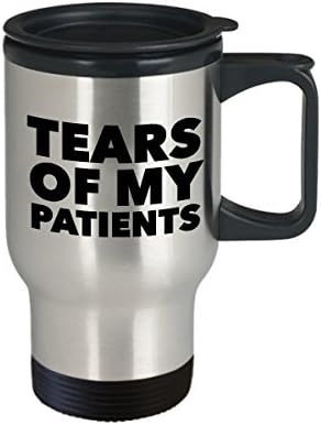 Утайка от Пътна Чаша HollyWood & влакното наблизо Смешни Doctors Coffee Travel Mug - Сълзи от моите пациенти - Чаша за Терапевт, Кафеена Чаша с капак от Неръждаема стомана