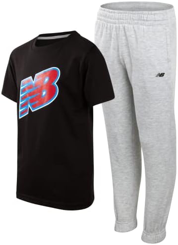 Комплект за активно бягане за момчета New Balance – спортна тениска с къс / дълъг ръкав и спортни панталони от 2 теми (8-20)