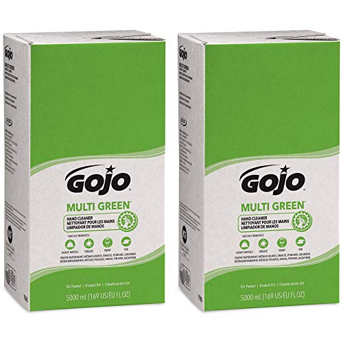 Гел за измиване на ръцете Gojo MULTI GREEN е с аромат на цитрусови плодове, 5000 мл, Гъвкави захранващи за измиване на ръцете Зареждане PRO TDX (опаковка от 2 броя) - 7565-02
