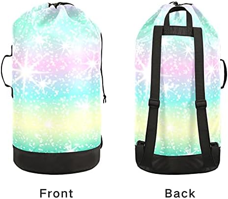 Чанта за дрехи Rainbow Star с Плечевыми Ремъци, Раница за Пране, Чанта за съвсем малък, Подвесная Кошница за Лагери, Общежития на Колежа, вещи от Първа Необходимост, Пътуване