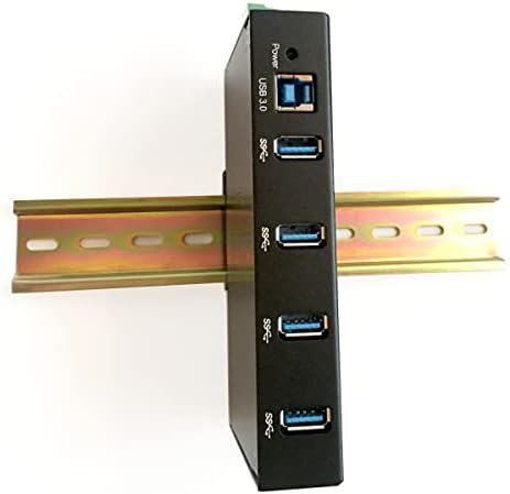 4-портов хъб COMMFRONT Industrial USB 3.0; Поддържа скорост на трансфер до 5 Gbit/s; Осигурява продукцията на храна до 900 мА на всеки порт; Защита срещу електростатично разреждане 15 кВ и защита от пренапрежение 600