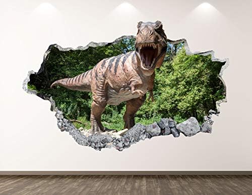 Западна Планина Динозавър тиранозавър рекс Стикер За стена, Арт Декор на 3D Възлага на Стикера с Животни Плакат Детска Стая, Стенопис По Поръчка на Подарък BL174 (30 W x 18В)
