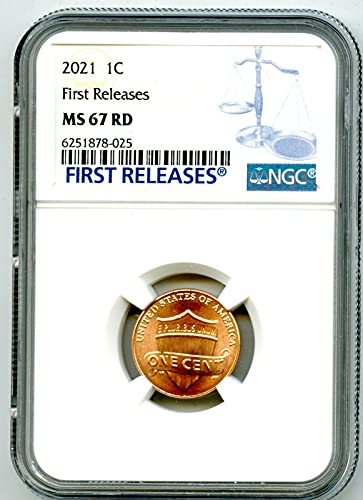 2021 P Монетен ДВОР на САЩ Линкълн UNION SHIELD Business Strike Penny ПЪРВИ път ПУСКА ЦЕНТ Penny MS67 RD NGC