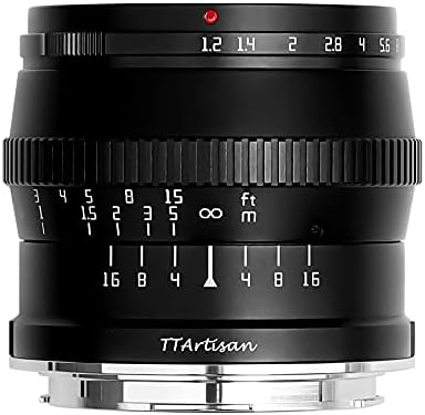 TTArtisan 50 мм F1.2 APS-C Сребрист обектив с ръчно фокусиране за фотоапарати Nikon с затваряне на Z, като Z5 Z6 Z50 Z6II Z7II
