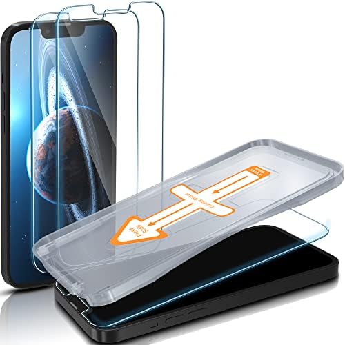 Защитно фолио Janmitta [3 опаковки] за iPhone 14 | 13 | 13 Pro, HD Clear, Устойчив на надраскване, Лесен за инсталиране, лесен за ползване корпус, Невидимо Защитно Закалено стъкло с комплект за автоматично изравняване,
