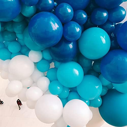 PartyWoo Сини балони, 120 броя, 5-Инчов Царски Сини балони, Тъмно-Сини балони за Арки, Гирлянди от балони и като Украса за парти, рожден Ден, Сватба, детска душа