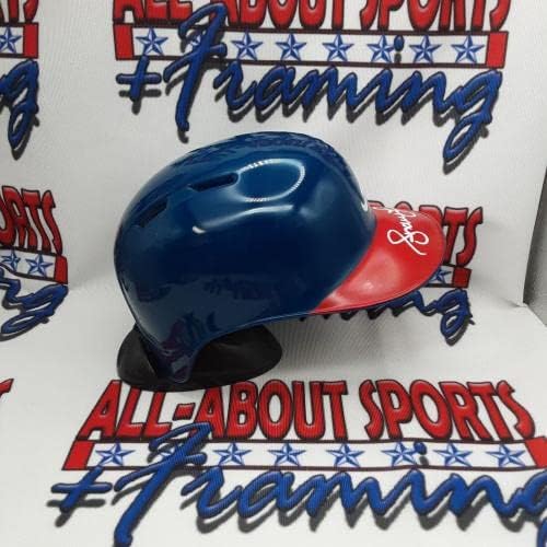 Автентичен мини-Каска с Автограф Андру Джоунс JSA - Мини-Каски MLB С Автограф