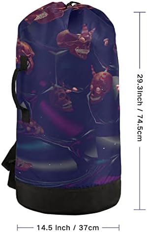 Найлонова чанта за дрехи Candy Skulls Fantasy World със закопчалка на дантели и машинно измиване на Големи чанти са подходящи за кошници за бельо и достатъчно здрав, за да побере до три опаковки дрехи