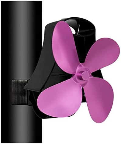 XFADR SRLIWHITE Стенен вентилатор за камина с автономно захранване, Безшумен Вентилатор от Алуминий с 4 остриета, ефективно Обогревающий Голяма стая, Дърво горелка Eco (Цвят: червен)