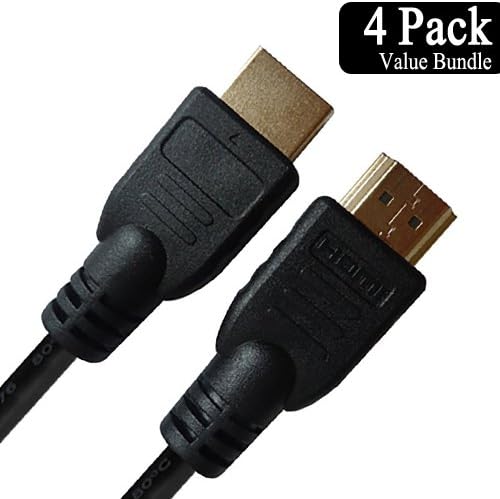 Високоскоростен кабел, сертифициран RND HDMI (6 фута /позлатен) (3 комплекта)