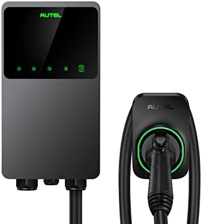 Зарядно устройство Autel Home Smart Electric Vehicle (EV), 50-Амперное зарядно устройство EVSE с поддръжка на Wi-Fi интернет и 2-ро ниво и Bluetooth, Автомобили зарядно устройство за вътрешно / външно използване както