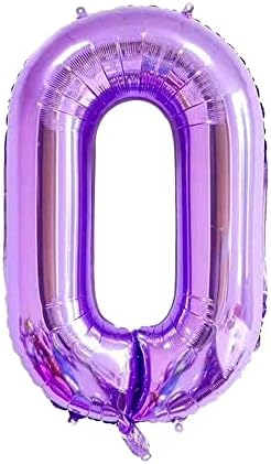 40-инчов Лилаво набор от балони с номер 6 под формата на короната, балони на Рожден Ден, За жени и момичета, декоративни балони, за да празнуват годишнина от сватбата. (6)