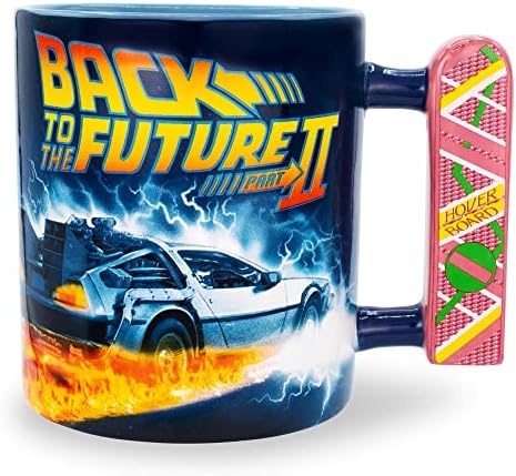 Керамични Кафеена чаша за Back To The Future 2 Със Скулптурни дръжка на въздушна възглавница, с дизайн на Delorean | с Капацитет 20 грама