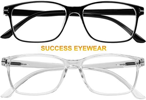 Очила Success Eyewear Очила компютър 2 Чифта Класически Очила за четене с Антирефлексно покритие Качествени Комфортни Очила за Мъже и Жени + 1