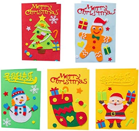 SOIMISS 5 бр. Коледни Поздравителни Картички на Направи си сам, Детски Домашно Картички, Подаръчни Материали (Смесен Стил)