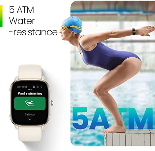 Смарт часовници Amazfit GTS 4 Mini за жени и мъже, Алекса, GPS, фитнес тракер със 120 + спортен режим, батерията на 15 дни, монитор на сърдечната честота, съвместима с Android iPhone - Бели (Актуализирани)