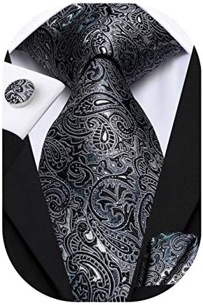 Копринени вратовръзки, Hi-Вратовръзка за мъжете с Квадратна джоб и Запонками в Комплект Формален Бизнес