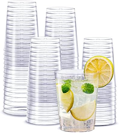 Удобна опаковка Прозрачни Твърди Пластмасови чаши / превключи ключове [10 грама и 200 грама] Малки за еднократна употреба чаши за коктейли, за партита