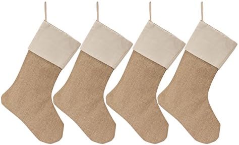 Коледен Отглеждане WeiVan, Декоративни Чорапи от прост Чул, Голям