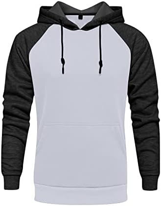 Мъжки Hoody с подплата от изкуствена Кожа, Ежедневни Свободна Hoody С качулка и Дълъг Ръкав, Леко Свитшот, Пуловер С Големи Джобове