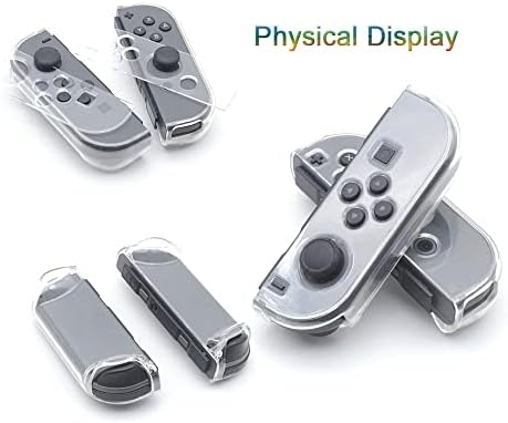 [Ново] Защитната обвивка LNtech Crystal Clear, която е Съвместима с контролер на Nintendo Превключвател /ключ OLED Joycon, Прозрачен Твърд калъф за контролера Joy-Con (прозрачен)