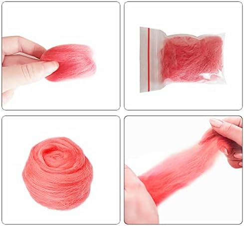 Прежди TVLAR 10 г/20 г Филцови тъкани от вълна, влакна за тепане Играчки от филц, За сплъстяване на козината ръчно изработени (Цвят: 20 g размер: 13)