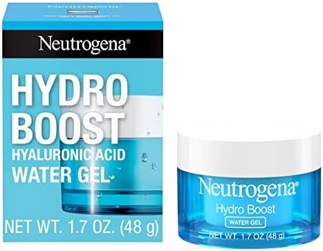 Хидратиращ Воден Гел на Neutrogena Hydro Boost с Хиалуронова киселина, Дневен Хидратиращ Крем за Лице за Суха Кожа, Безмасляный, Некомедогенен Лосион за Лице, 1,7 течни унции