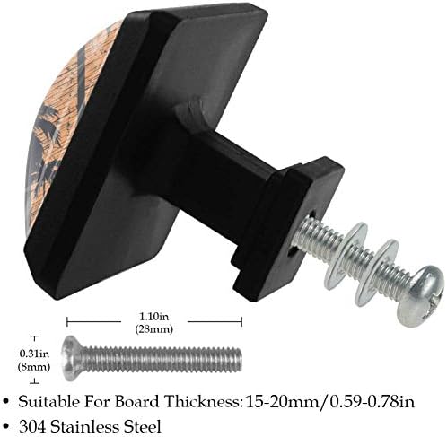 Lilibeely, 3 бр., Дръжка за чекмедже на Гардероба, Химикалки с Винтове за Обкова на Шкафа, Мебели, чекмеджета, шкаф за Сърфиране с Принтом Тропически дървен материал