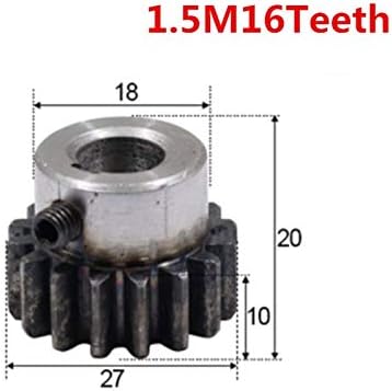UTEYEEW Цилиндрична скоростна 16 зъбите Mod Диаметър 1,5 m 6 8 10 12 мм Директни туристи Положителна скоростна 45 Стоманени Зъбни рейка, с CNC (Диаметър на отвора: 6 мм брой на зъби