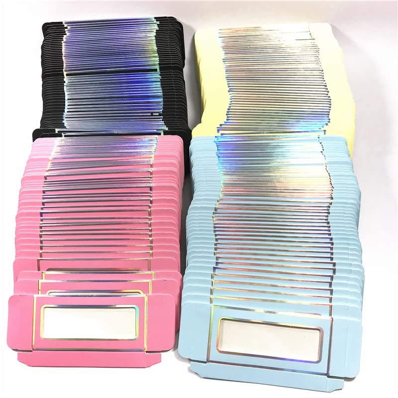 Хартиена кутия за опаковане на миглите Кутии за мигли Опаковане лента за мигли Празен калъф (Цвят: 5, Размер: 50 скоростна без кората)