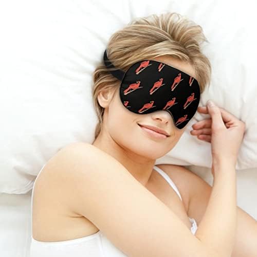 Маска за Сън CardinalBirds Eye Mask Козирка за очи с Регулируема Каишка Превръзка на Очите, за да Пътуват със самолет