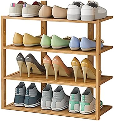 Рафтове за обувки YNAYG Дървени Рафтове за обувки 4/5/6/7/8 Нива Рафтове За обувки, Отделно Стоящи Рафтове за обувки 12-24 двойки с Различни характеристики за съхранение на Спестяване на пространство