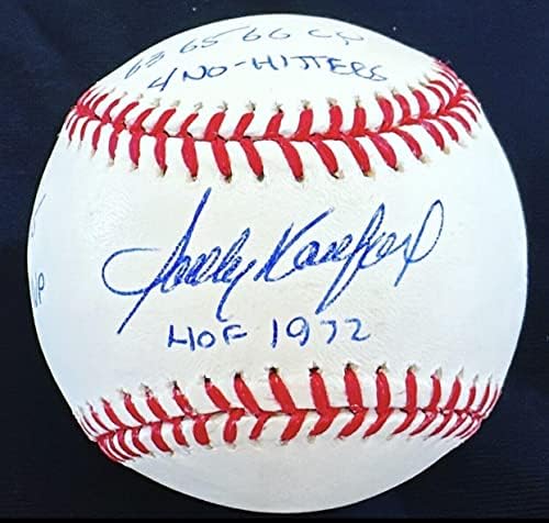 Санди Куфакс Копито, 1972, MVP, Сай Йънг, Подписали Статус MLB бейзбол Holo Fanatics - Бейзболни топки с Автографи