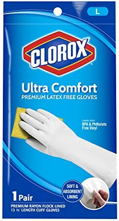 Ръкавици Clorox Ultra Comfort, големи, без латекс, 1 чифт