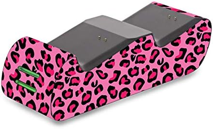 Кожата MightySkins, съвместим със зарядно устройство за контролер Fosmon Xbox - Розов Леопард | Защитно, здрава и уникална vinyl стикер | Лесно се нанася, се отстранява и обръща стил | Произведено в САЩ