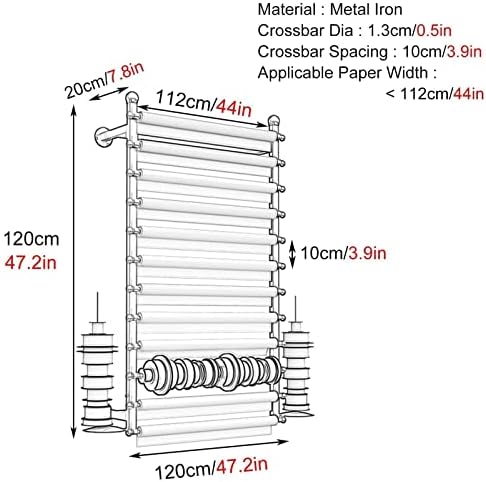 Рафтове За съхранение на Ленти, Метален Органайзер за Diy, Поставки за Касети / Амбалажна хартия, Стенен Държач За Хартия за Опаковане в Цветарски магазин, Поставка За показване на Шалове в Магазин за Дрехи, Закачалка