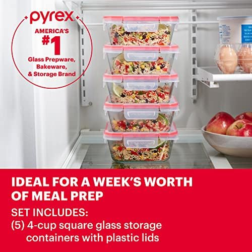 Комплект за готвене Pyrex Freshlock 10шт 4c Кв, Прозрачен