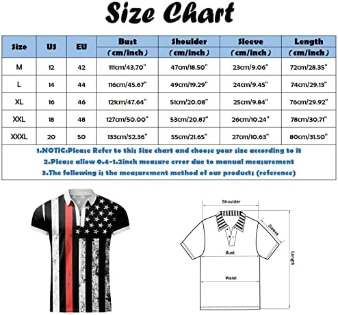 RUIRUILICO Мъжки Ризи Поло Плюс Размер 2023 Патриотични Ризи на 4 юли С Къси ръкави и Летни Ежедневни Туника Свободно, Намаляване на Върховете