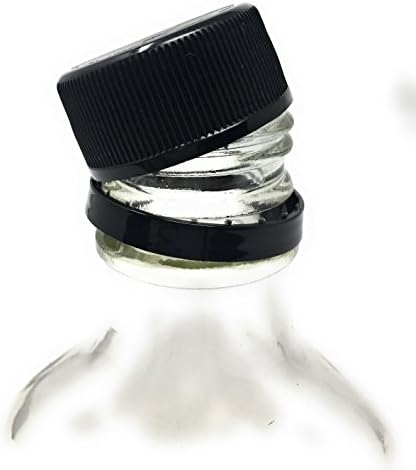 бутилка за алкохол в чаша фляжке обем 200 мл (6,6 грама) с черни капаци (6 опаковки)