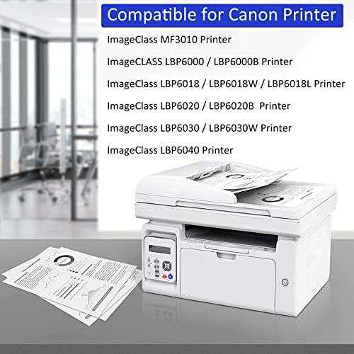 Подмяна на съвместима касета с тонер KCMYTONER за Canon 125 CRG 125 CRG-125 3484B001AA за работа с вашия принтер, ImageClass LBP6000 LBP6030w MF3010 - Черен, 2 опаковки