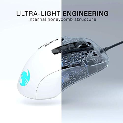 Детска мишка ROCCAT КОНЕ Ultra Pure Gaming Mouse - Бяла