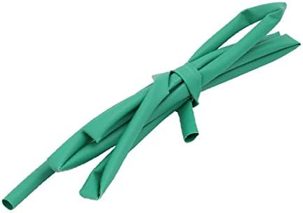 X-DREE Дължина 1 м, вътрешен диаметър 5 мм, Polyolefin изолация, свиване на тръба, Амбалажна хартия в Зелен цвят (вътрешен диаметър 1 м, 5 мм, защита от полиолефинового термореактивного покритие tubo verde