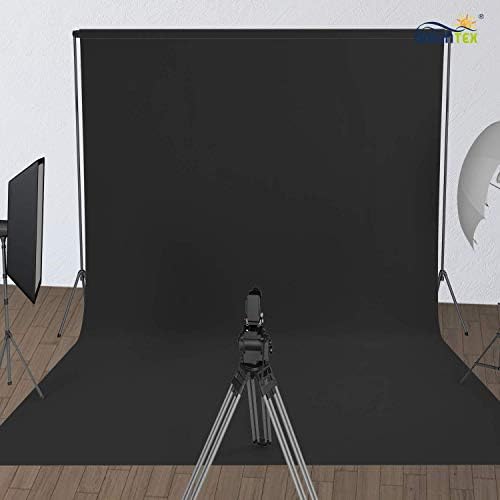 Муслиновый Фон ISSUNTEX размер 10X16 фута, фотографско студио, Сгъваем екран с Висока плътност за запис на Видео и телевизия-Черен