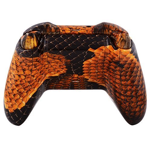 ModFreakz® Комплект черупки Hydro Dipped Gold Dragon Scale Контролери За Xbox One Модели 1537