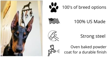 Метален ключодържател за кучета Paddler Goldendoodle Dog за монтиране на стена - Малка ширина 6 см - Произведено в САЩ; Подарък за любителите на кучета