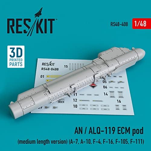 Модул ECM Reskit RS48-0408 1/48 an/ALQ-119 (версия средна дължина) (A-7, A-10, F-4, F-16, F-105, Е-111) (3D печат)