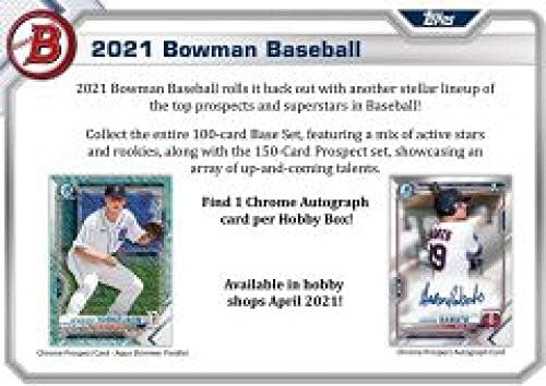 Бейзболна кутия за хоби Bowman MLB 2021 (24 бр. / bx)