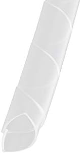 Aexit Спирала Ликвидация Монтажна лента на Усилвателя Кабелен Мениджър на Кабели с Диаметър 10 мм Свиване на Тръбата е 10 Метра Бял Цвят